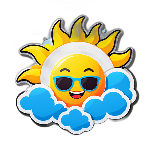 Masayang araw na may salamin sa mata