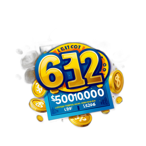 Loterya Ticket na may Matitibay na Numero at Gintong Barya