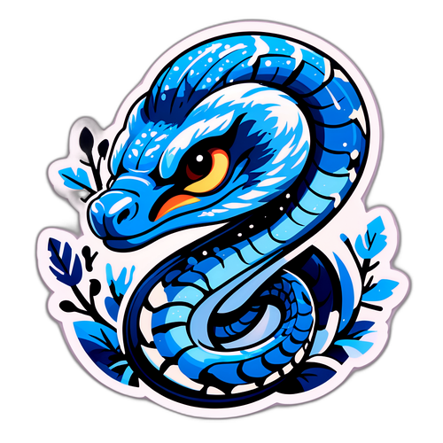 冬天的眼镜蛇插画