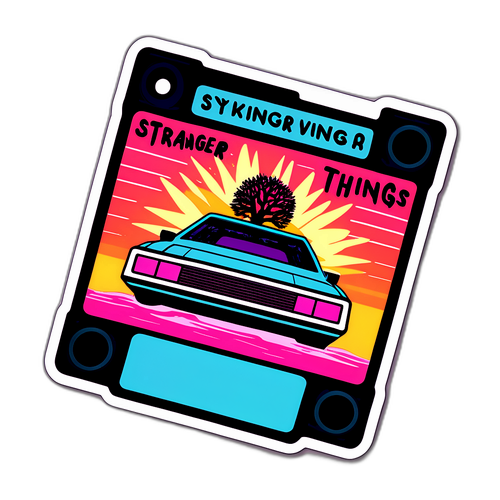 VHS-tape met Stranger Things kunstwerk