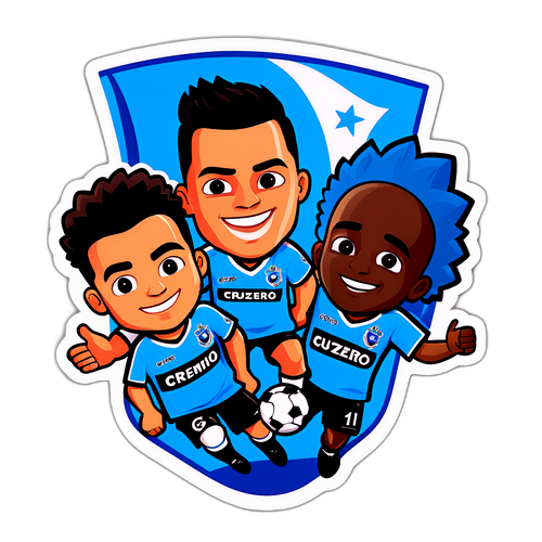 Sticker de Cruzeiro y Grêmio en un emocionante partido amistoso
