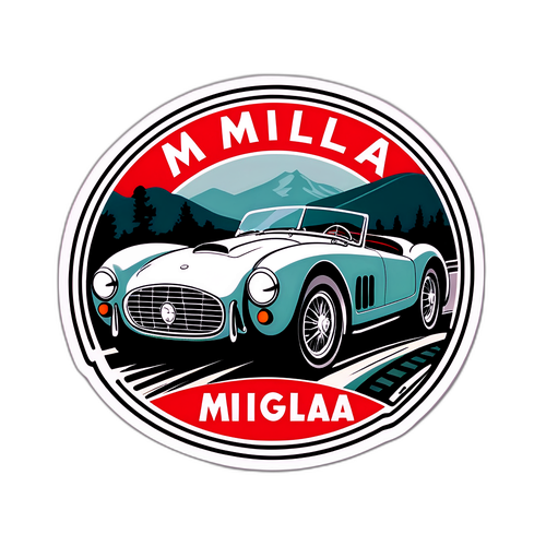 Adesivo Vintage Auto Mille Miglia