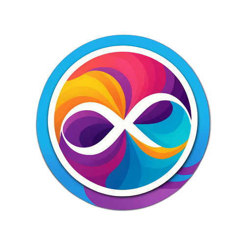 Vibrant XRP Klistermärke med Vågdesign