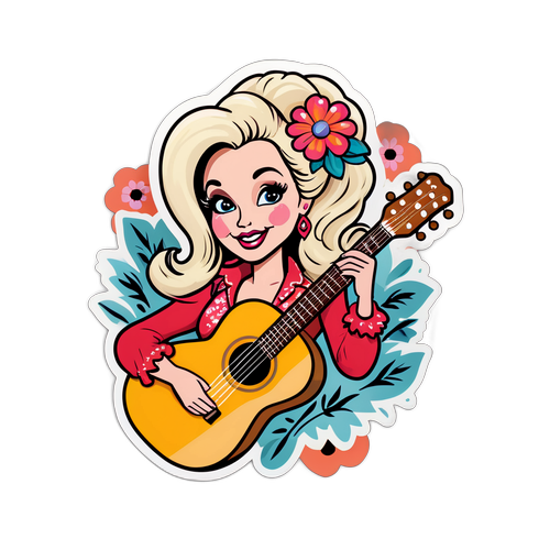 Magisk klistermærke af Dolly Parton