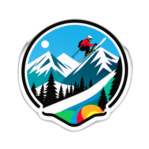 Peisaj de schi alpine cu logo-ul Jocurilor Olimpice de Iarnă 2026