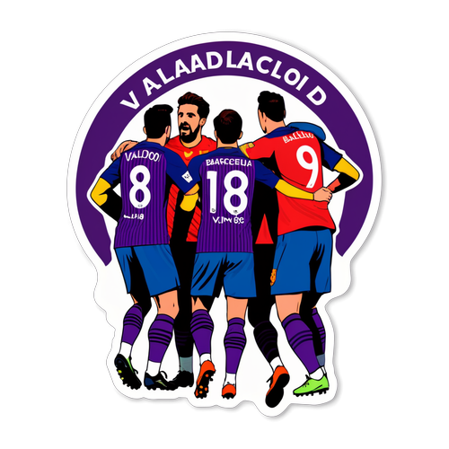 Valladolid vs Barcelona Fodboldkamp Sticker