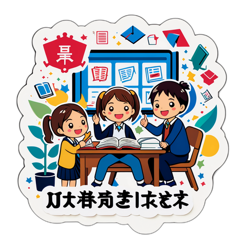 東北大学の教室シーンを表現するスタンプ