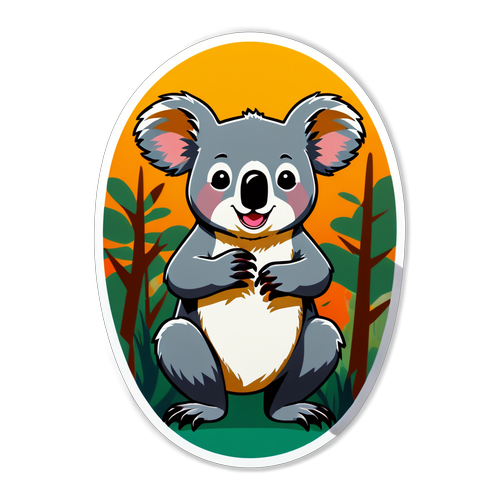 Playful Koala Illustration