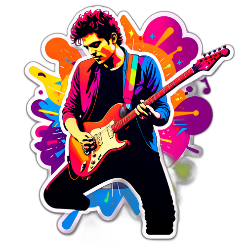 Autocolant cu silueta lui John Mayer