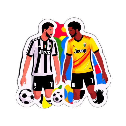 Autocollant de l'échauffement de la Juventus contre Galatasaray