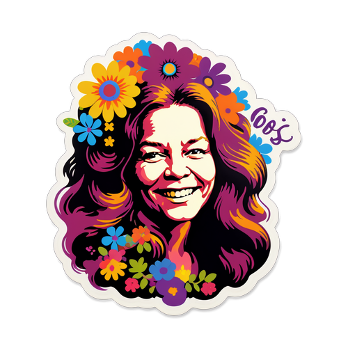 Janis Joplin: Et Farverigt Blomsterbillede, Der Fanger 60'ernes Musikalske Ånd!