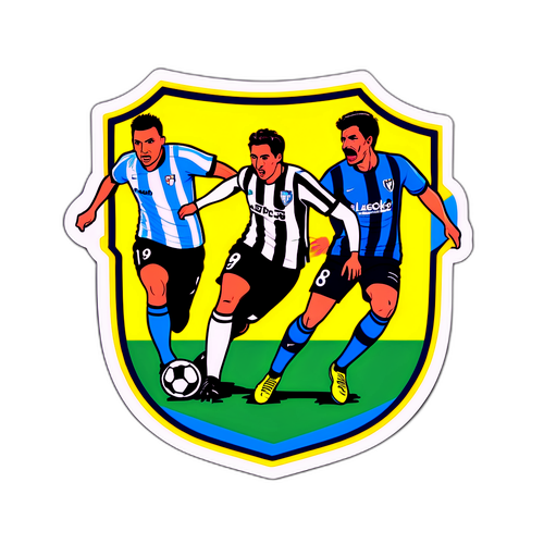 Stiker Pertandingan Sepak Bola Seru