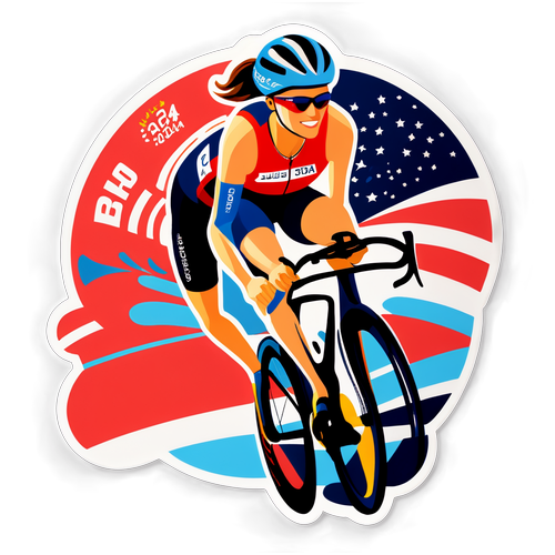 Wettkampfgeist Vom Feinsten! Entdecke das Inspirierende Triathlon Olympia 2024 Sticker Design mit Julie Derron und Nicola Spirig!