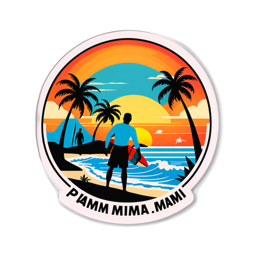 Scène de plage à Miami