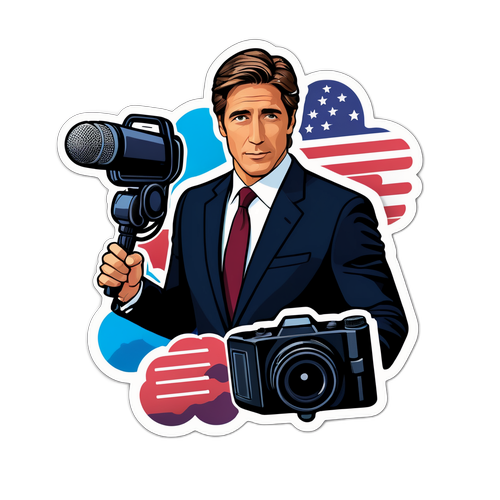 Dynamic News Reporter Sticker