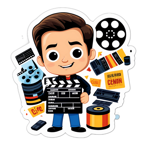 Legesyg klistermærke af Lee Weaver som tegneseriefigur