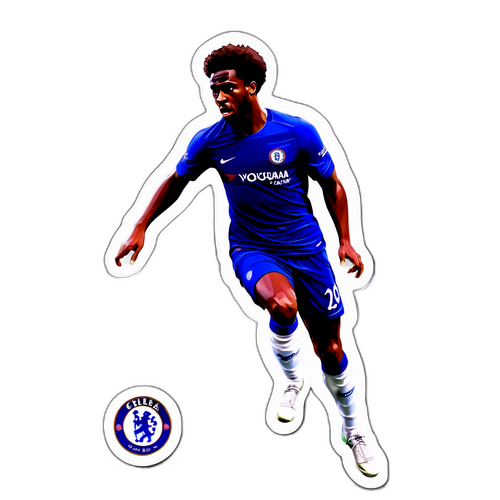 Σχεδίαση ποδοσφαιριστή της Chelsea σε δράση
