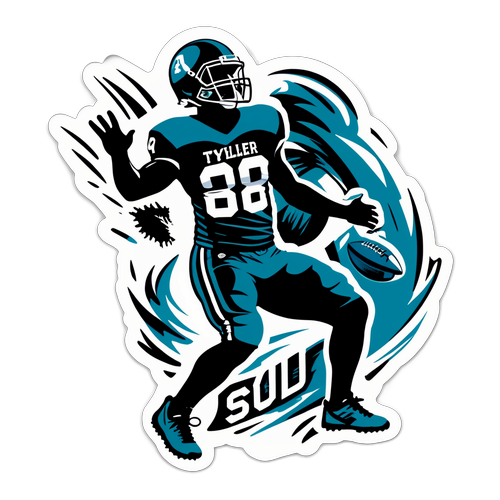 Tyler Allgeier Motivational Silhouette Sticker