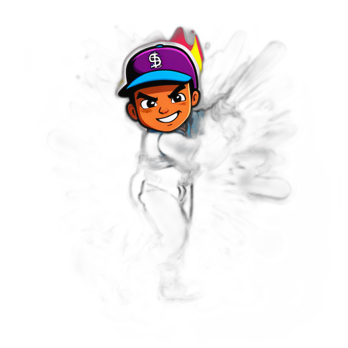 A Colorful Action Illustration of Jarren Duran