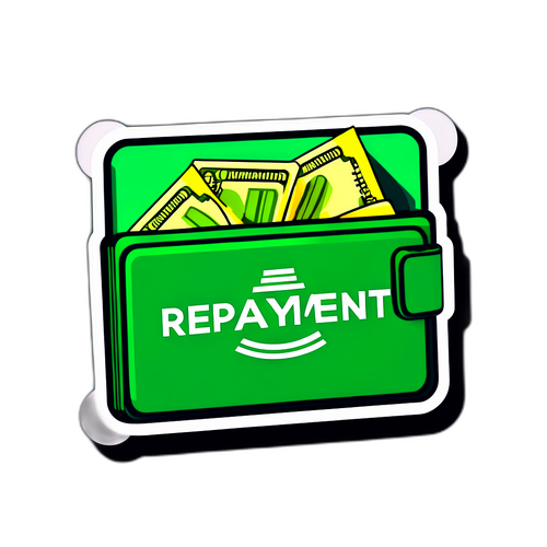 Moderne Brieftasche mit dem Wort 'Repayment'