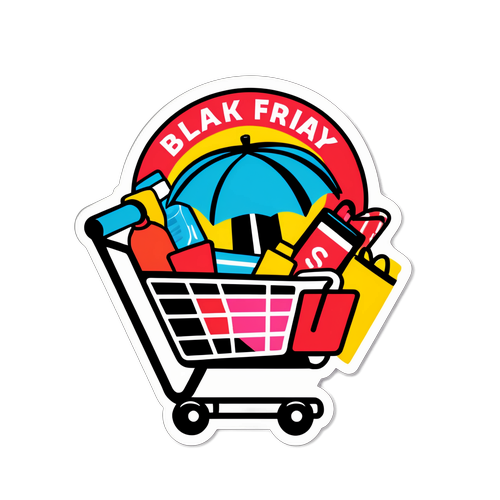黑五購物狂潮貼紙