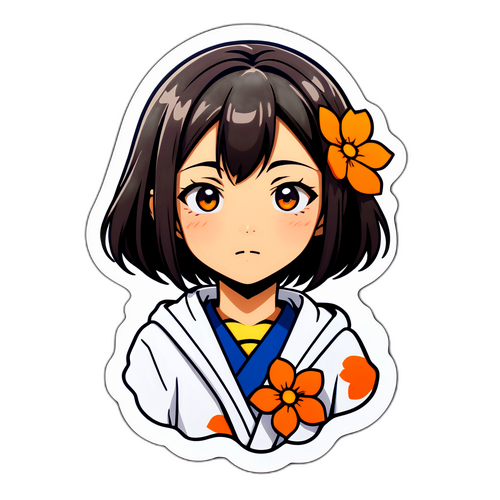 黒田清子のキャラクターを表現したステッカー