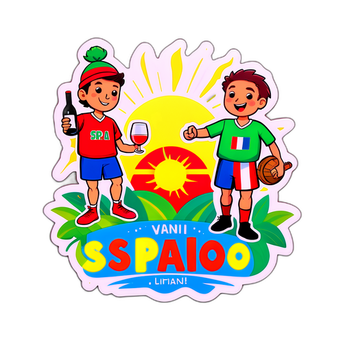 Nálepka s animovanými postavami v italských dresech