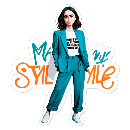 Phong Cách Độc Đáo Như Lily Collins: Khám Phá Hình Ảnh Tự Tin Với Sticker "My Style"!