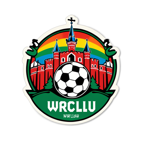 Wrocławskie Duma! Niezwykła Naklejka z Zamkiem i Piłką Nożną dla Fanów Śląska Wrocław!