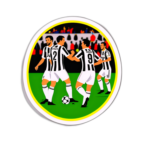 Historische Juventus Wedstrijd Sticker