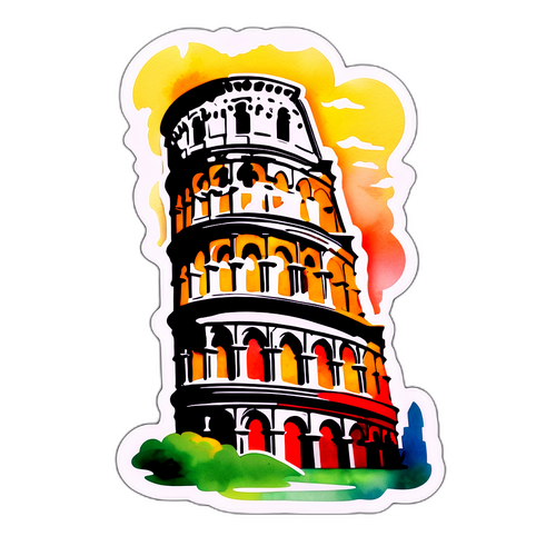 Stiker cu repere iconice din Italia
