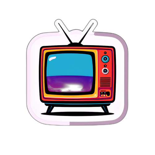 Retro TV2 Klistremerke