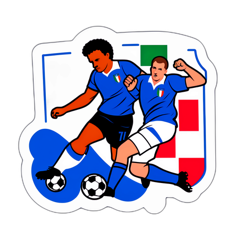สติกเกอร์แมตช์ฟุตบอลอิตาลีกับเอสโตเนีย
