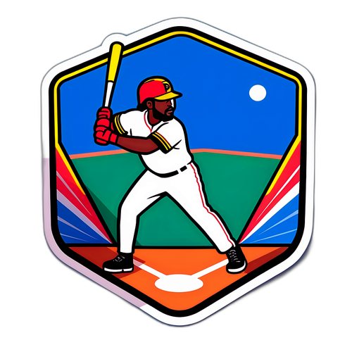 Doodle-Style Baseball Diamond Sticker: Celebrating Dave Parker's Career
