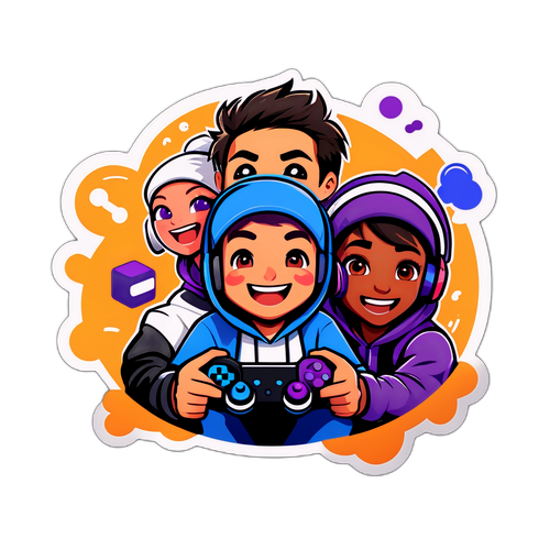 खेल प्रशंसी टेच-थीम वाला स्टिकर