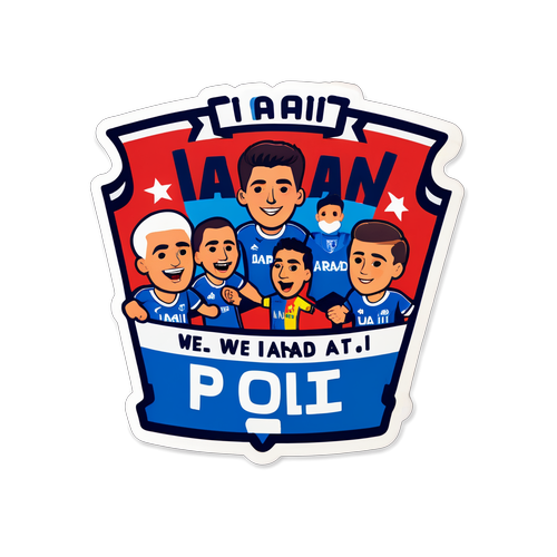 Sticker Poli Iași - UTA Arad: "Iași, we are here!"