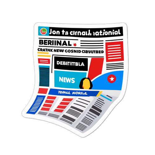 A sticker inspirado no Jornal Nacional