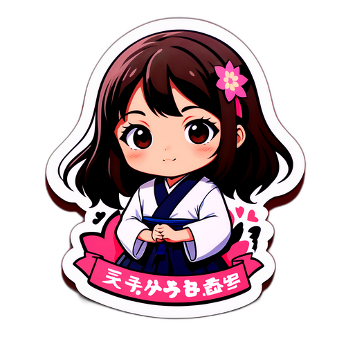 黒田清子の可愛いイラストステッカー