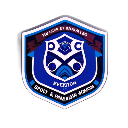 Sportieve sticker voor de Everton – West Ham wedstrijd