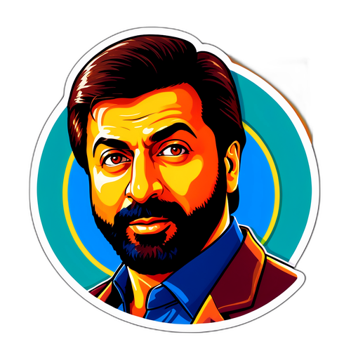 Sticker Bergaya Vintage Sunny Deol