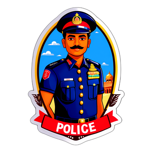 राजस्थानी पुलिस कांस्टेबल का स्टिकर