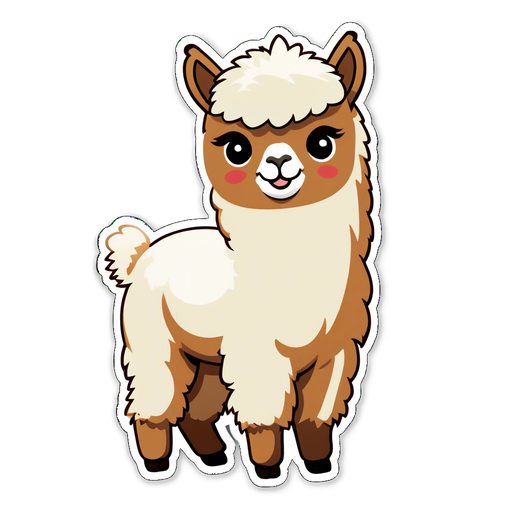 Cuddle Up! Meet the Adorable Alpaca Sticker That's Taking the Internet by Storm!