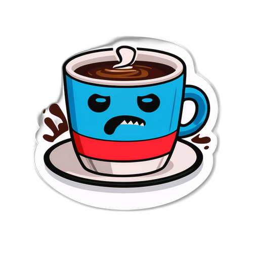 Kop Kaffe Med En Knækket Kande