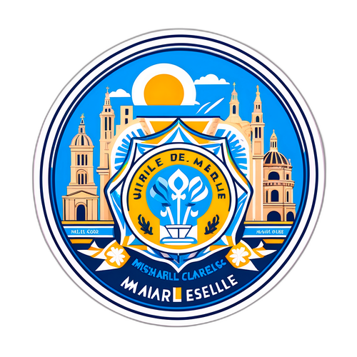 Eigenzinnige sticker ter ere van Olympique de Marseille