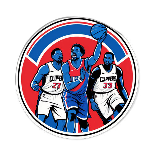 Basketball Showdown: Clippers vs. Pistons Comic Style