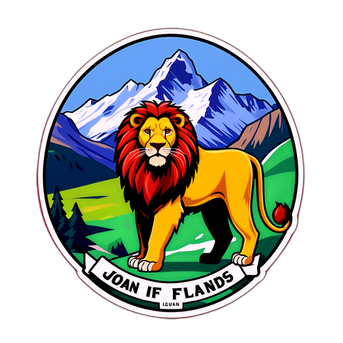 Sticker van de Leeuw van Vlaanderen