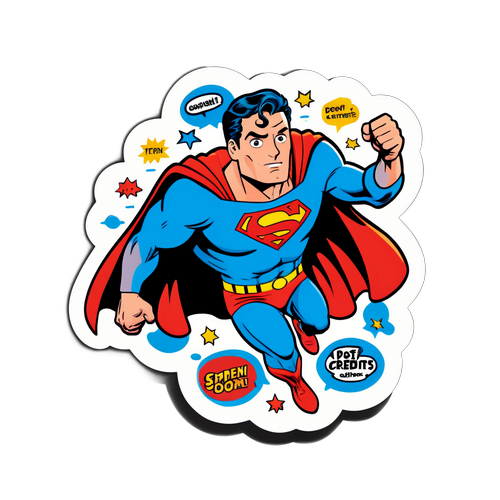 Ilustrasi Fantasi Superman dengan 'Post Credits Scenes'