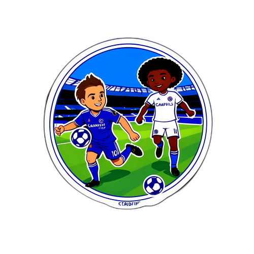 การออกแบบสติ๊กเกอร์การแข่งขันระหว่างการ์ดิฟฟ์ซิตี้และเชลซี