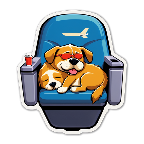 Jet Lag Champion: Sleeping Dog Sticker