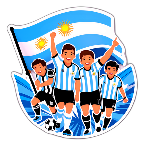 Sticker de Aficionados al Fútbol en Argentina